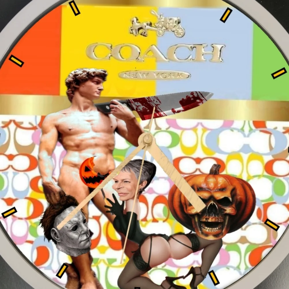 Halloween Special Edition Michael Angelo's David Micheal Myers Coach clock